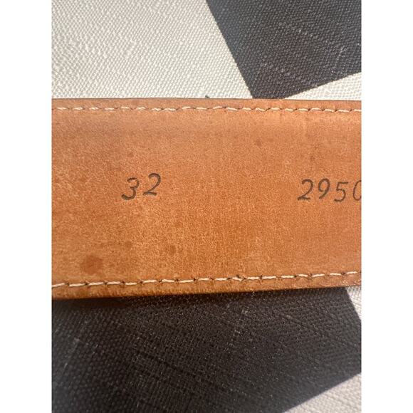 Tony Lama Made in USA ostrich light brown belt men’s 32 leather - Picture 5 of 6